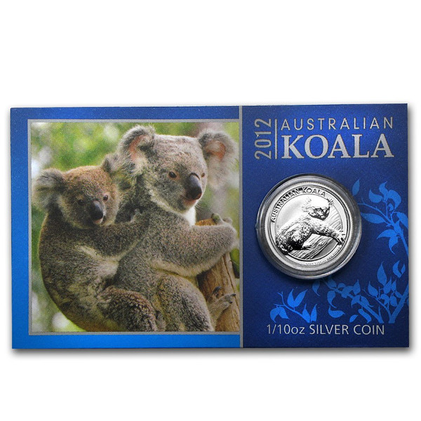 2012 Australia 1/10 oz Silver Koala BU (In display card)