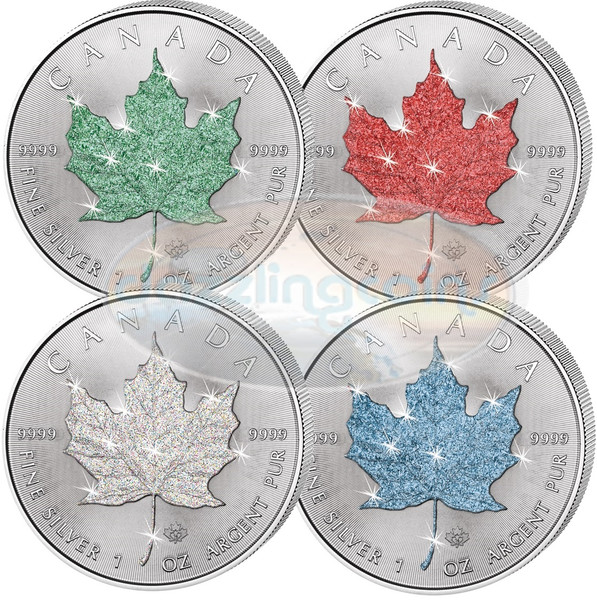2015 5 $ Maple Leaf Four Seasons~ Jewel Edition Set