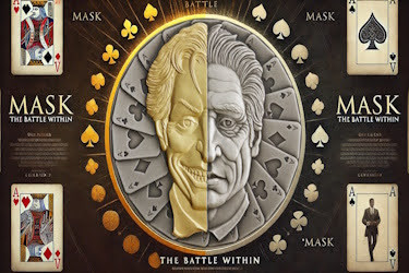 MASK – 2 oz Silver High Relief Antique Finish Coin