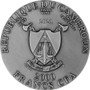 CYCLOPS  2 oz  Silver Antique High Relief Gilded Coin $5 Cameroon 2021