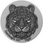 TIGER Zentangle Art 2 oz. Silver Antique Finish Coin $5 Niue 2021