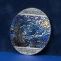 STARRY NIGHT Vincent Van Gogh 2 oz. Silver Coin 10 Cedis Ghana 2022
