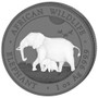 African ELEPHANT Black & White Coin set 2 oz. Silver 2022 Somalia