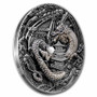 JAPANESE DRAGON WATATSUMI Freshwater Pearl Insert 2 oz Silver Coin $2 Niue 2022