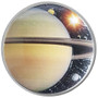 Solar System  1 Oz Silver Proof Dome shaped Color Coin