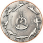STEGOSAURUS Dinosaurs High Relief Silver & Copper Coin Vanuatu 2023