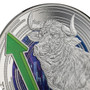 BULL and BEAR Markets 1 oz Proof-like Silver Coin $2 Niue 2023