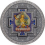 MANJUSHRI MANDALA  Color Antique 3 oz Silver Coin Mongolia 2024