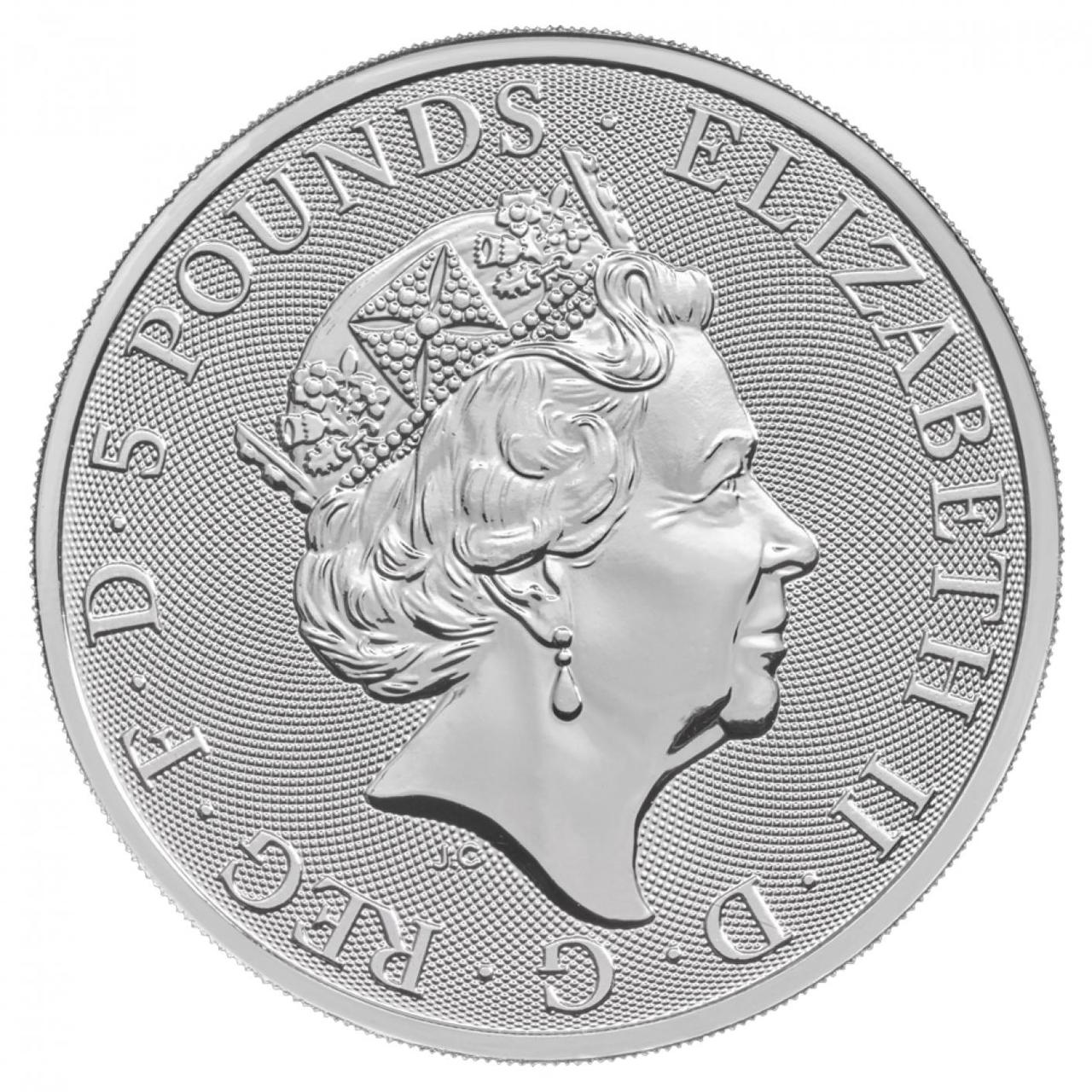 Queen S Beasts 5 Pounds 2018 The Unicorn Of Scotland 2 Oz Silver