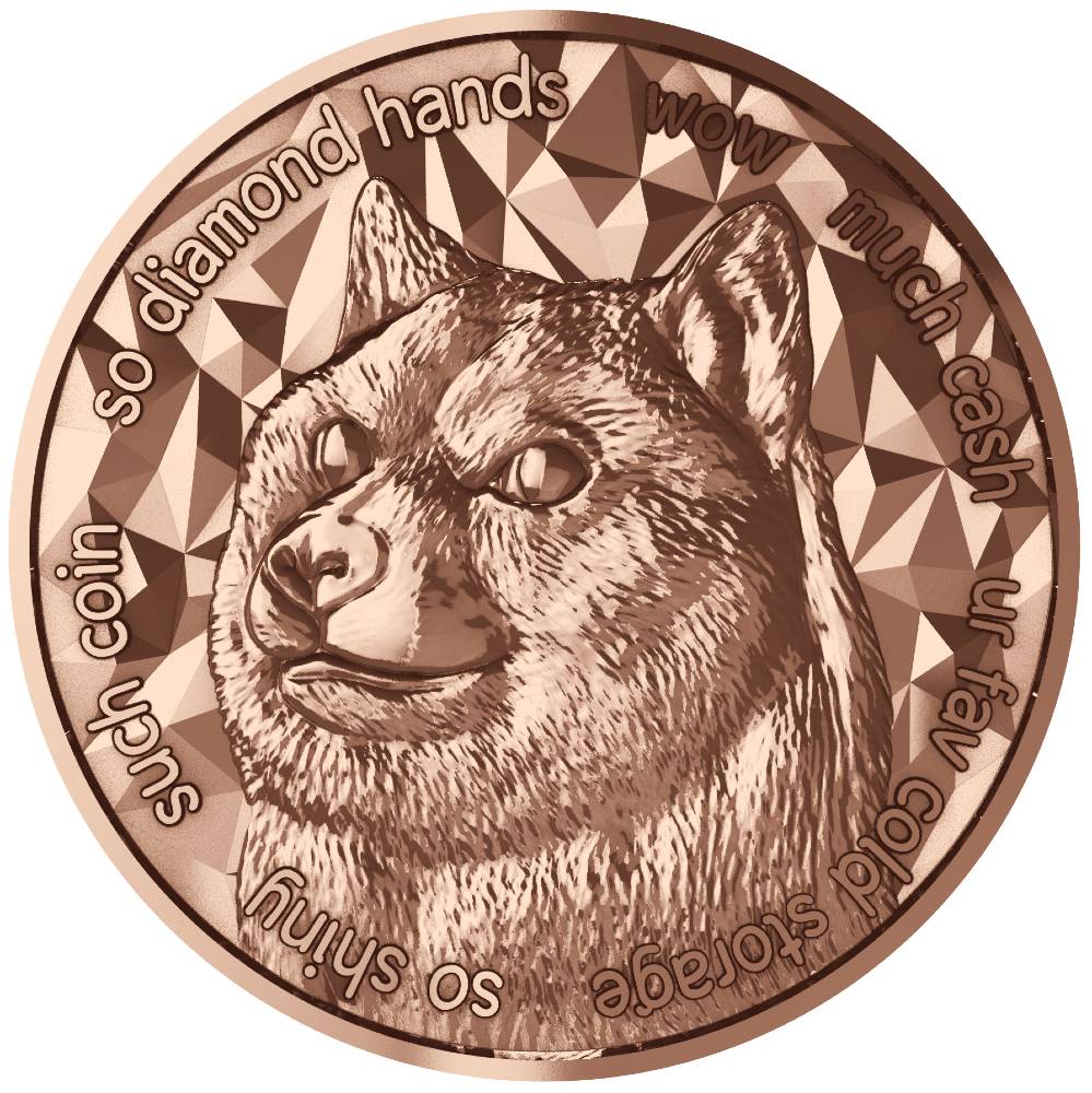 DOGE COIN – 1 oz .999 Pure Copper Bullion 2021