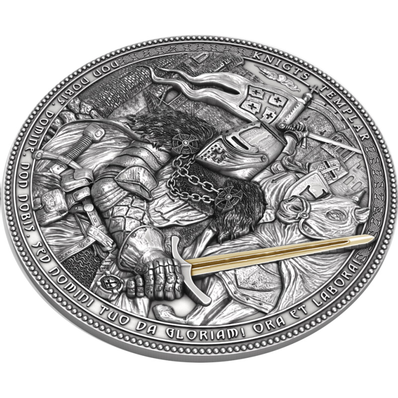 KNIGHTS TEMPLAR - Assassins 2 oz. Silver Coin $5 Niue 2021