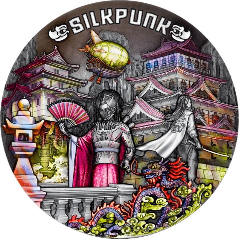 ポーランド記念紙幣The Punk Universe Banknote 2023 DIESELPUNK The Punk Universe 2 Oz Silver Coin 5$ Niue 2023