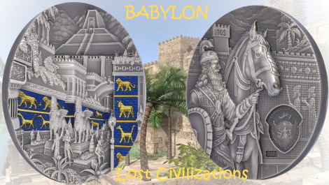 BABYLON Lost Civilizations 2 oz Silver High Relief Coin $10 Palau 2021