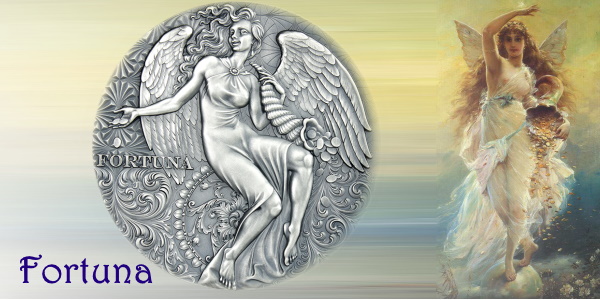 FORTUNA 2 oz Silver Antique Finish Coin Cameroon 2021