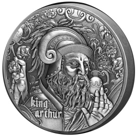 KING ARTHUR The Nine Worthies Series 2 oz Silver High Relief Coin 2020 Chad