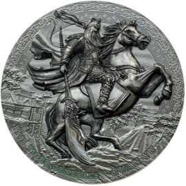 GUAN YU Five Tiger Generals 3 oz Silver Black Proof Coin $5 Niue 2020