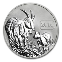 YEAR of the GOAT 1 oz Silver $5 Reverse Proof Tokelau 2015