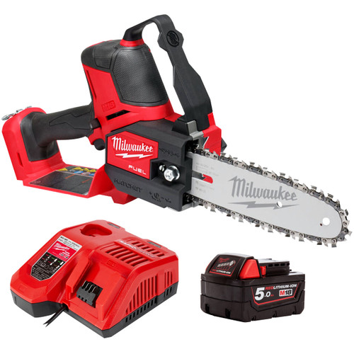 Milwaukee M18 FHS20-0 18V Fuel Brushless Pruning Saw with 1 x 5.0Ah Battery & Charger - MonkeyTools Milwaukee M18 FHS20-0 18V Fuel Brushless Pruning Saw with 1 x 5.0Ah Battery & Charger - MonkeyTools