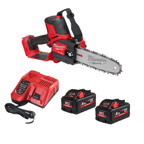 Milwaukee M18FHS20-552 18V Fuel Brushless 20cm Hatchet Pruning Saw With 2 x 5.5Ah Battery & Charger 4933480119 - MonkeyTools Milwaukee M18FHS20-552 18V Fuel Brushless 20cm Hatchet Pruning Saw With 2 x 5.5Ah Battery & Charger 4933480119 - MonkeyTools