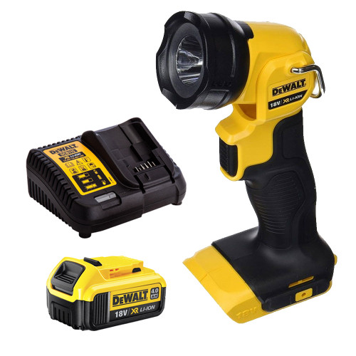 DeWalt DCL040 18V XR LED Pivot Light Body With 4.0Ah Battery & Charger - MonkeyTools