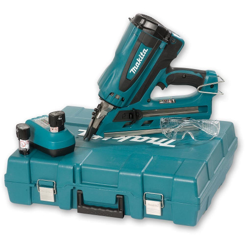 Makita GN900SE 7.2V Cordless First Fix Gas Nailer With 2 x 7.2V Batteries Charger In Case - MonkeyTools