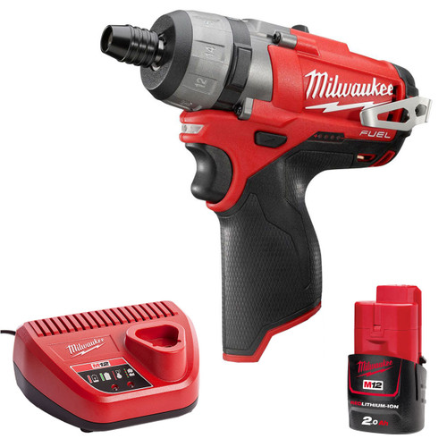 Milwaukee M12CD-0C 12V Fuel Brushless Sub Compact Driver with 1 x 2.0Ah Battery & Charger - MonkeyTools Milwaukee M12CD-0C 12V Fuel Brushless Sub Compact Driver with 1 x 2.0Ah Battery & Charger - MonkeyTools