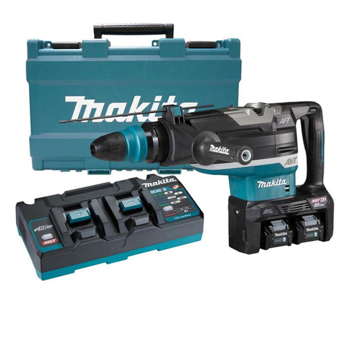 Makita HR006GD203 80V/40V XGT Brushless Demolition Hammer Drill With 2 x 2.5Ah Battery, Charger & Case - MonkeyTools