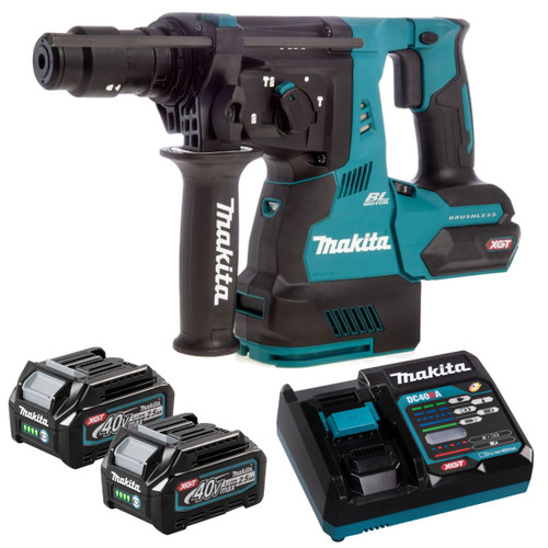 Makita HR003GZ 40V Brushless SDS+ Rotary Hammer Drill with 2 x 2.5Ah Battery & Charger - MonkeyTools