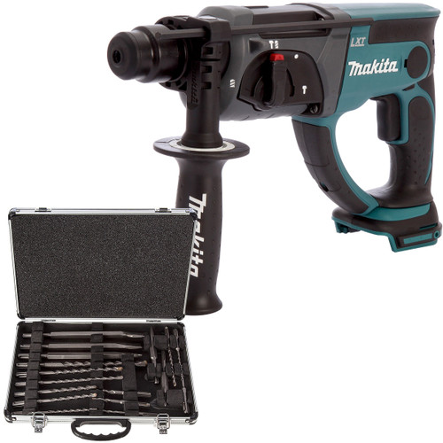 Makita DHR202Z 18V SDS+ Rotary Hammer Drill + 17 Piece Drill Bit Set - MonkeyTools