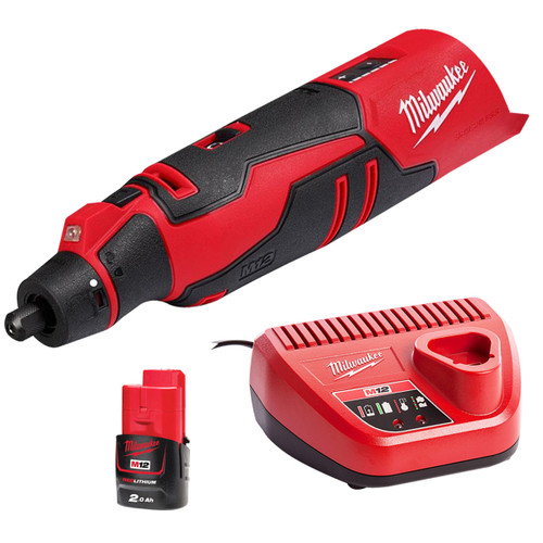 Milwaukee M12BLROT-0 12V Brushless Rotary Tool with 1 x 2.0Ah Battery & Charger - MonkeyTools Milwaukee M12BLROT-0 12V Brushless Rotary Tool with 1 x 2.0Ah Battery & Charger - MonkeyTools