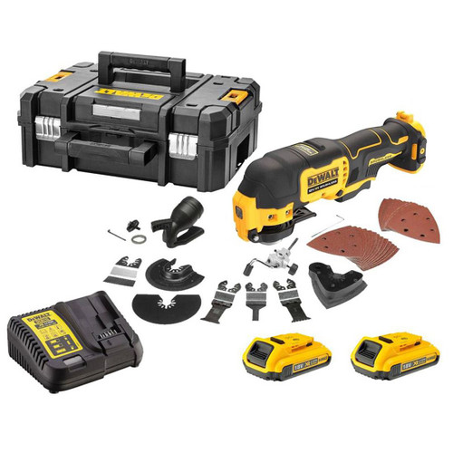 Dewalt DCS353D2 12V Brushless Oscillating Multi-Tool with 2 x 2.0Ah Battery & 35 Accessories Set - MonkeyTools