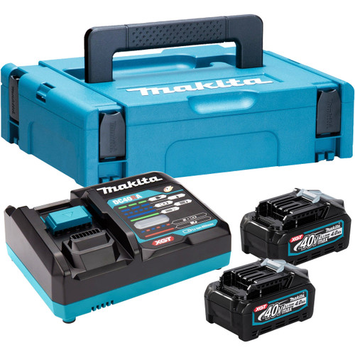 Makita 191K01-6 40Vmax XGT Power Source Kit 240V With 2 x 4.0Ah BL4040 Batteries, Charger & Case - MonkeyTools