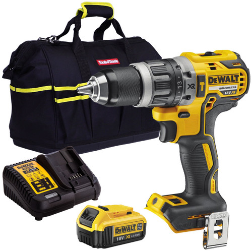 Dewalt DCD796N 18V Brushless Combi Drill with 1 x 4.0Ah Battery Charger & Bag - MonkeyTools