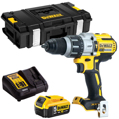Dewalt DCD996N 18V Brushless Combi Drill with 1 x 5.0Ah Battery Charger & Case - MonkeyTools