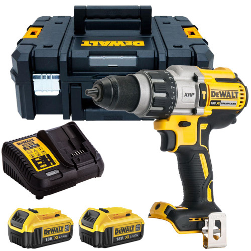 Dewalt DCD996N 18V Brushless Combi Hammer with 2 x 4.0Ah Batteries & Charger in TSTAK - MonkeyTools