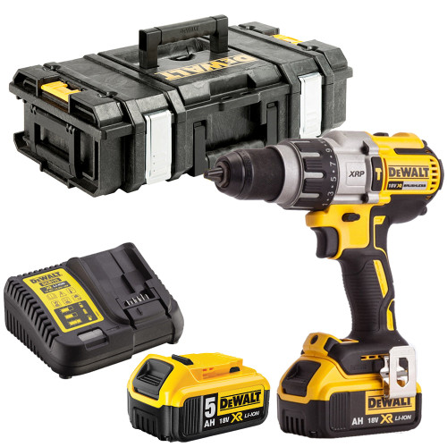 Dewalt DCD996N 18V Brushless Combi Drill with 2 x 5.0Ah Battery Charger & Case - MonkeyTools