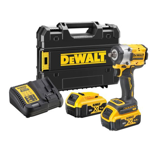 DeWalt DCF921P2T-GB 18V XR Brushless 1/2" Impact Wrench 2x5Ah Batteries & Charger - MonkeyTools