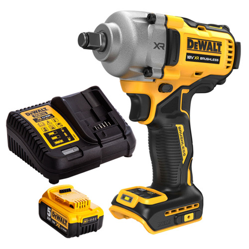 Dewalt DCF891N 18V Brushless 1/2" Hog Ring Impact Wrench with 1 x 5.0Ah Battery & Charger - MonkeyTools