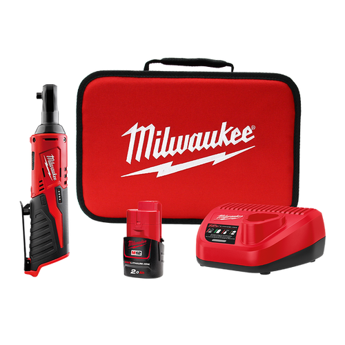 Milwaukee M12IR-201B 12V  3/8" Impact Ratchet with 2.0Ah Battery & Charger in Bag 4933448110 - MonkeyTools