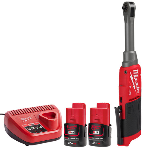 Milwaukee M12FHIR14LR-0 12V Brushless 1/4" Ratchet with 2 x 2.0Ah Batteries & Charger - MonkeyTools Milwaukee M12FHIR14LR-0 12V Brushless 1/4" Ratchet with 2 x 2.0Ah Batteries & Charger - MonkeyTools