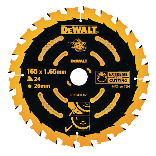 DeWalt 165mm 24T Extreme Framing Circular Saw Blade DT10300-QZ - MonkeyTools