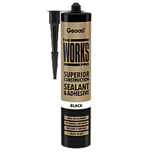 GEOCEL THE WORKS PRO SEALANT AND ADHESIVE BLACK 290ML - MonkeyTools GEOCEL THE WORKS PRO SEALANT AND ADHESIVE BLACK 290ML - MonkeyTools