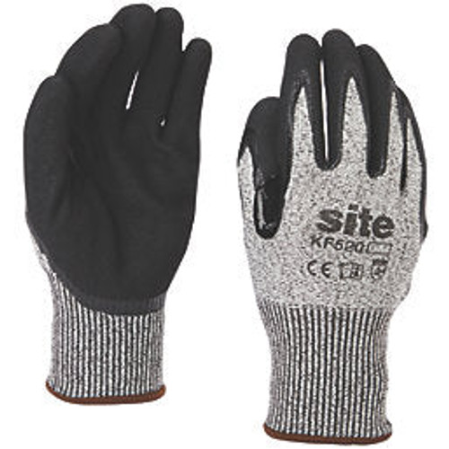 SITE GLOVES GREY / BLACK LARGE - MonkeyTools