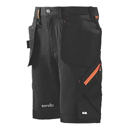 SCRUFFS WORK SHORTS BLACK 34" W - MonkeyTools