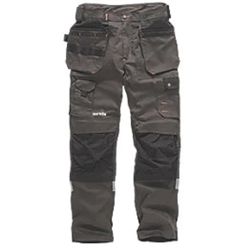 SCRUFFS TRADE STRETCH WORK TROUSERS GREY AND BLACK 32" W 32" L - MonkeyTools SCRUFFS TRADE STRETCH WORK TROUSERS GREY AND BLACK 32" W 32" L - MonkeyTools