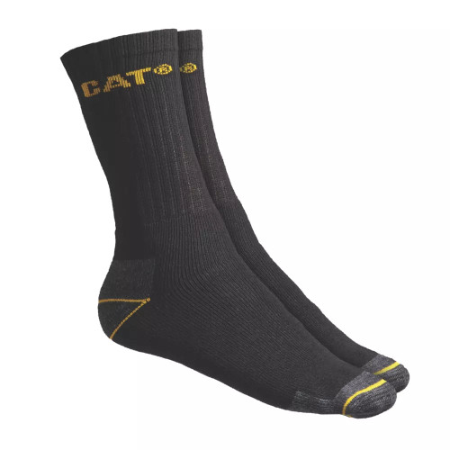 CAT WORK BOOT SOCKS BLACK SIZE 6-11 3 PAIRS - MonkeyTools