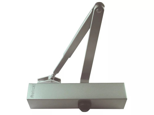 UNION RETRO 3V OVERHEAD DOOR CLOSER SILVER - MonkeyTools UNION RETRO 3V OVERHEAD DOOR CLOSER SILVER - MonkeyTools