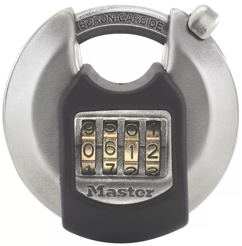 MASTER LOCK EXCELL WEATHERPROOF COMBINATION DISC PADLOCK SILVER 70MM - MonkeyTools