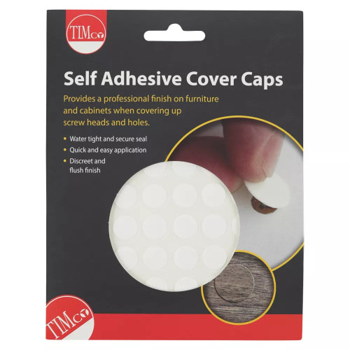 TIMCO SCREW CAPS WHITE MATT 18MM 105 PACK - MonkeyTools TIMCO SCREW CAPS WHITE MATT 18MM 105 PACK - MonkeyTools