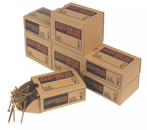 EASYDRIVE PZ COUNTERSUNK WOODSCREWS TRADE PACK 1000 PCS - MonkeyTools EASYDRIVE PZ COUNTERSUNK WOODSCREWS TRADE PACK 1000 PCS - MonkeyTools